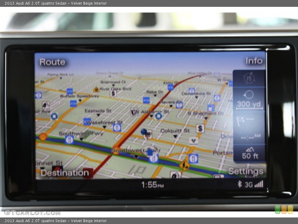 Velvet Beige Interior Navigation for the 2013 Audi A6 2.0T quattro Sedan #87604870