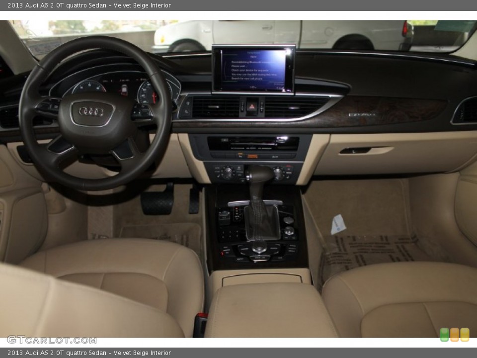 Velvet Beige Interior Dashboard for the 2013 Audi A6 2.0T quattro Sedan #87605062
