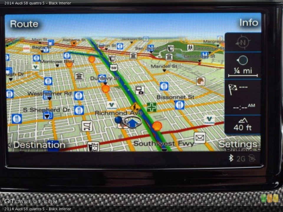 Black Interior Navigation for the 2014 Audi S8 quattro S #87607504