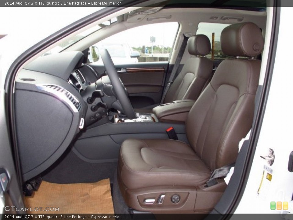 Espresso Interior Front Seat for the 2014 Audi Q7 3.0 TFSI quattro S Line Package #87607786