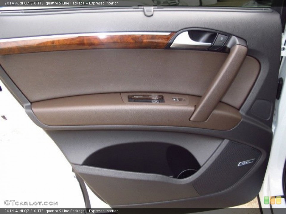 Espresso Interior Door Panel for the 2014 Audi Q7 3.0 TFSI quattro S Line Package #87607804