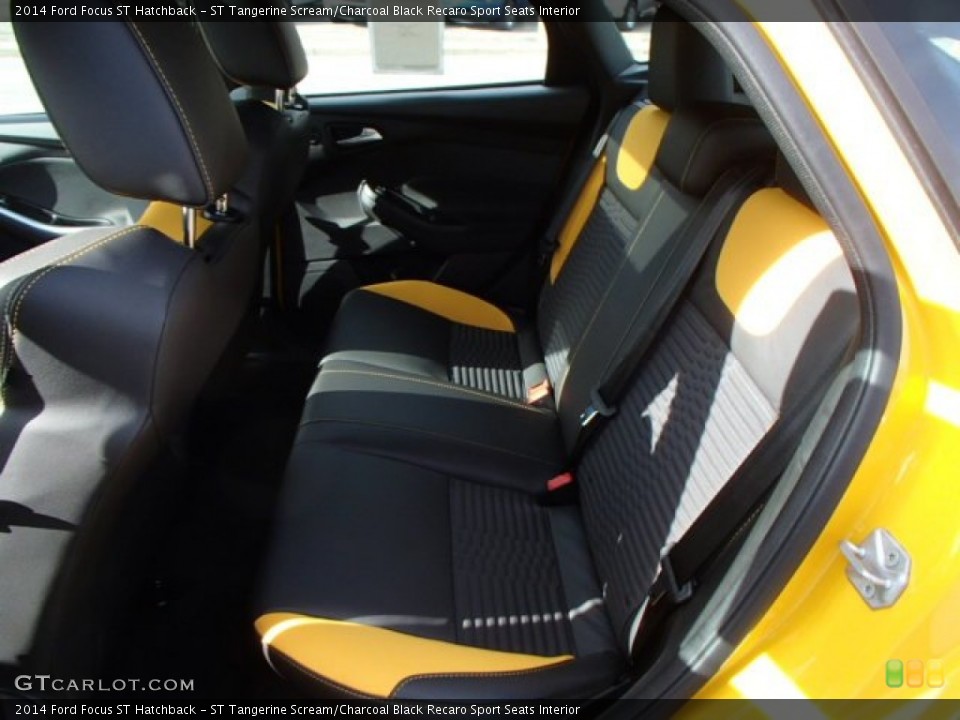 ST Tangerine Scream/Charcoal Black Recaro Sport Seats Interior Rear Seat for the 2014 Ford Focus ST Hatchback #87609484