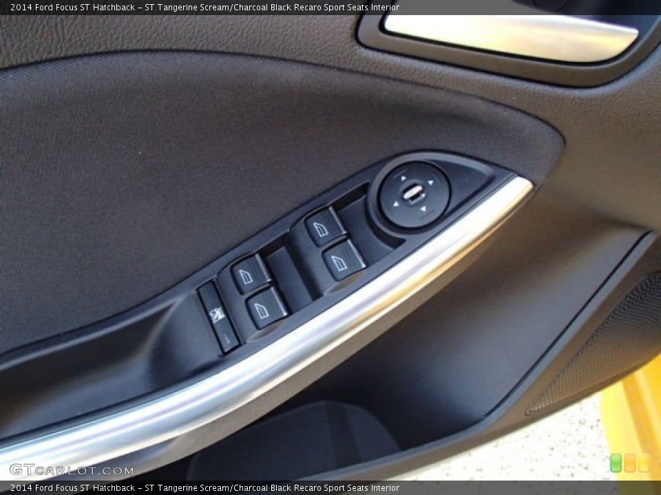 ST Tangerine Scream/Charcoal Black Recaro Sport Seats Interior Controls for the 2014 Ford Focus ST Hatchback #87609520