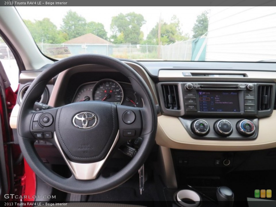 Beige Interior Dashboard for the 2013 Toyota RAV4 LE #87610210