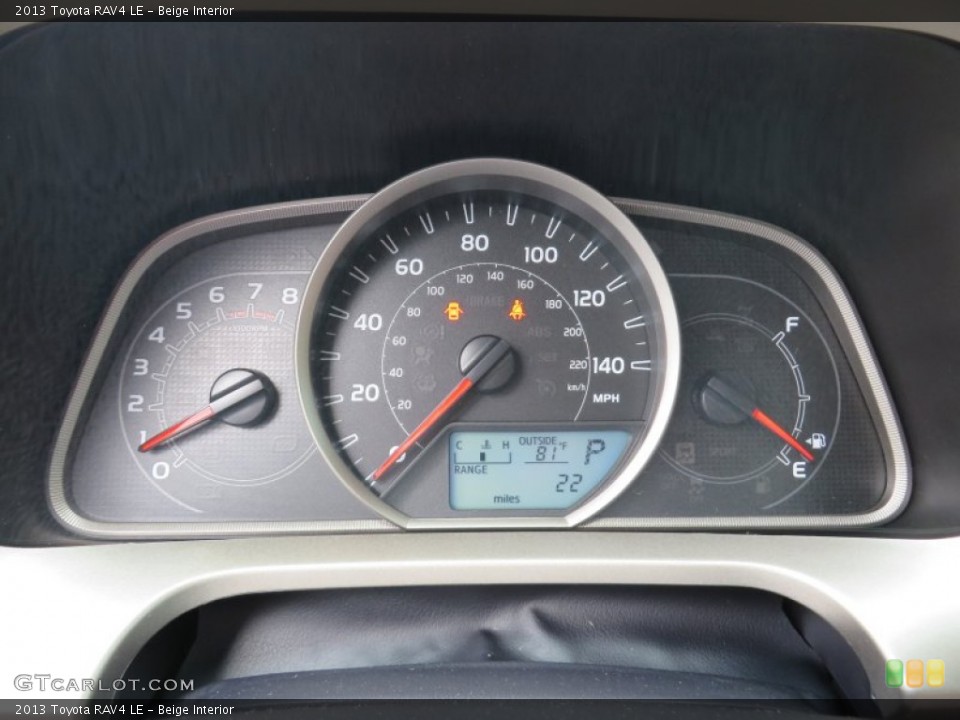 Beige Interior Gauges for the 2013 Toyota RAV4 LE #87610270