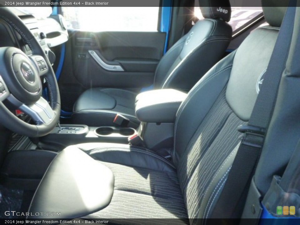 Black Interior Front Seat for the 2014 Jeep Wrangler Freedom Edition 4x4 #87613888