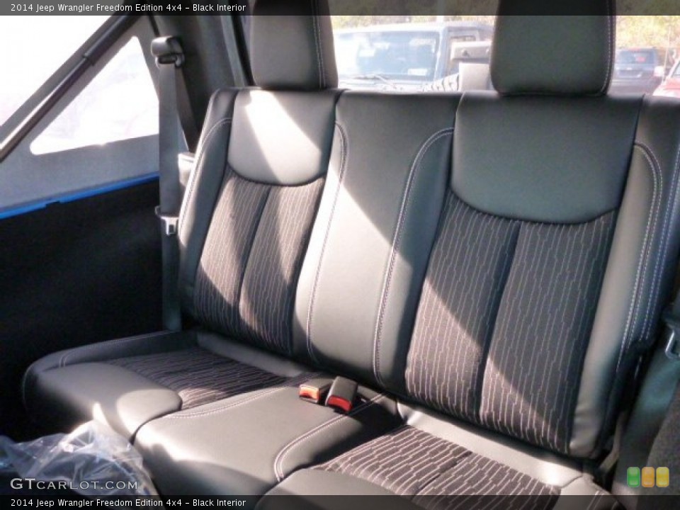 Black Interior Rear Seat for the 2014 Jeep Wrangler Freedom Edition 4x4 #87613897
