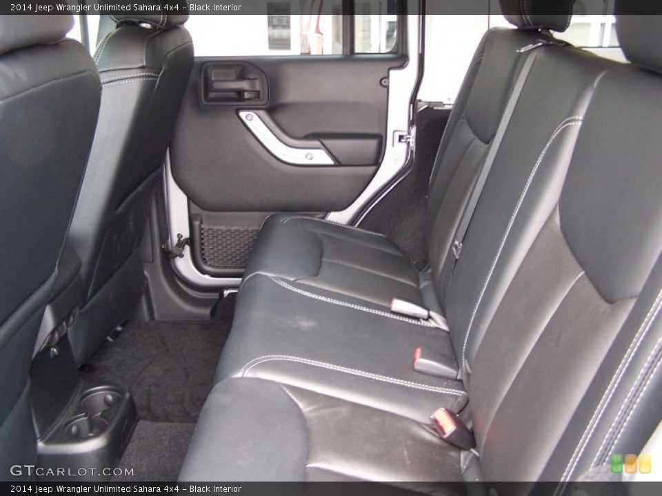Black Interior Rear Seat for the 2014 Jeep Wrangler Unlimited Sahara 4x4 #87619411