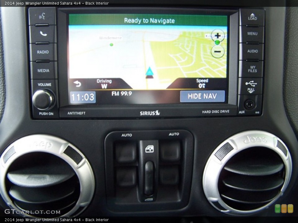 Black Interior Navigation for the 2014 Jeep Wrangler Unlimited Sahara 4x4 #87619537