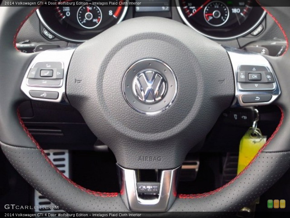 Intelagos Plaid Cloth Interior Steering Wheel for the 2014 Volkswagen GTI 4 Door Wolfsburg Edition #87628534
