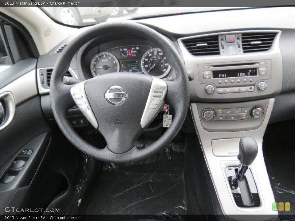 Charcoal Interior Dashboard for the 2013 Nissan Sentra SV #87629235