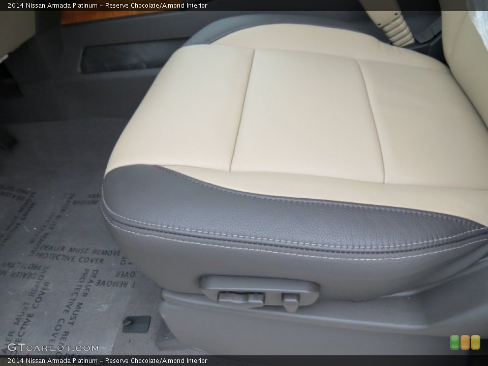 Reserve Chocolate/Almond Interior Front Seat for the 2014 Nissan Armada Platinum #87631186