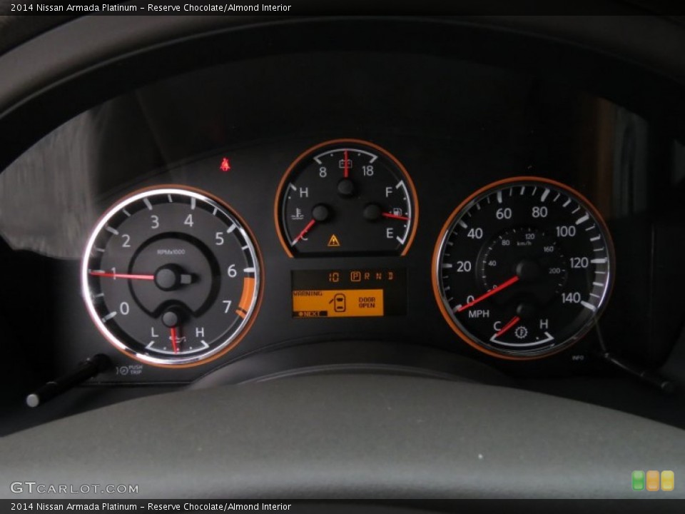 Reserve Chocolate/Almond Interior Gauges for the 2014 Nissan Armada Platinum #87631288