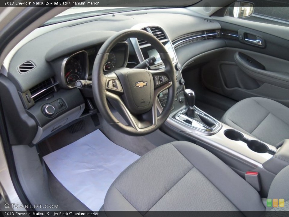 Jet Black/Titanium Interior Prime Interior for the 2013 Chevrolet Malibu LS #87635416