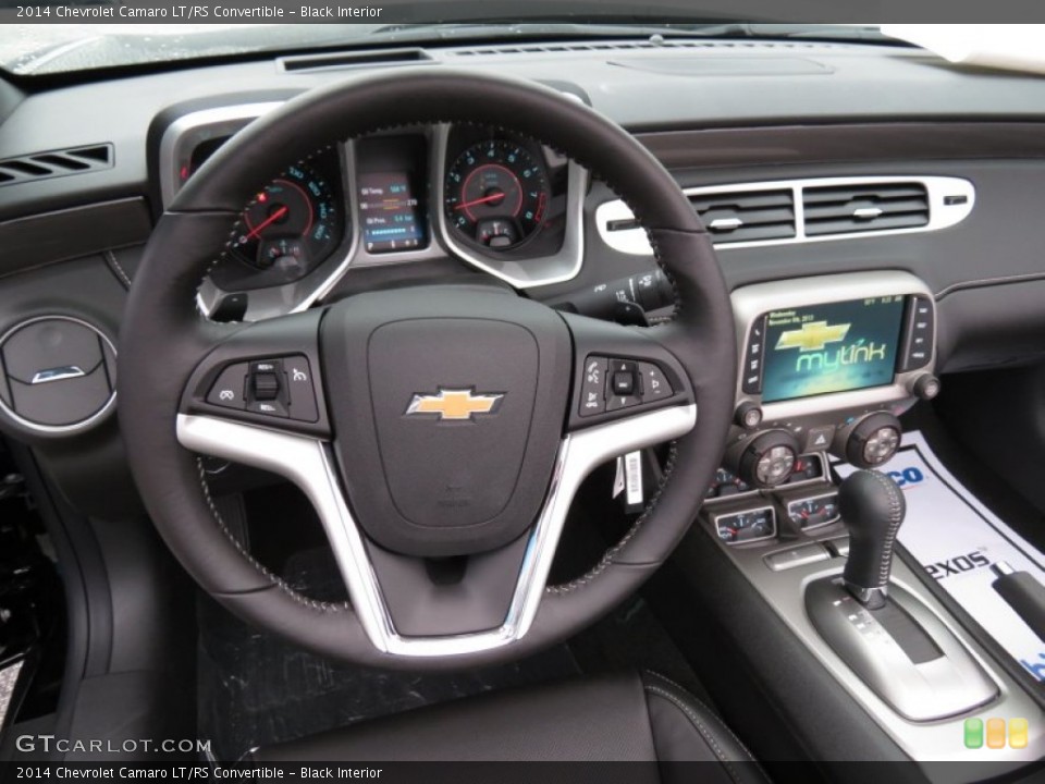 Black Interior Steering Wheel for the 2014 Chevrolet Camaro LT/RS Convertible #87636961