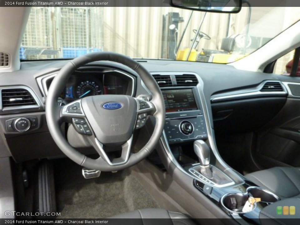 Charcoal Black Interior Dashboard for the 2014 Ford Fusion Titanium AWD #87640201