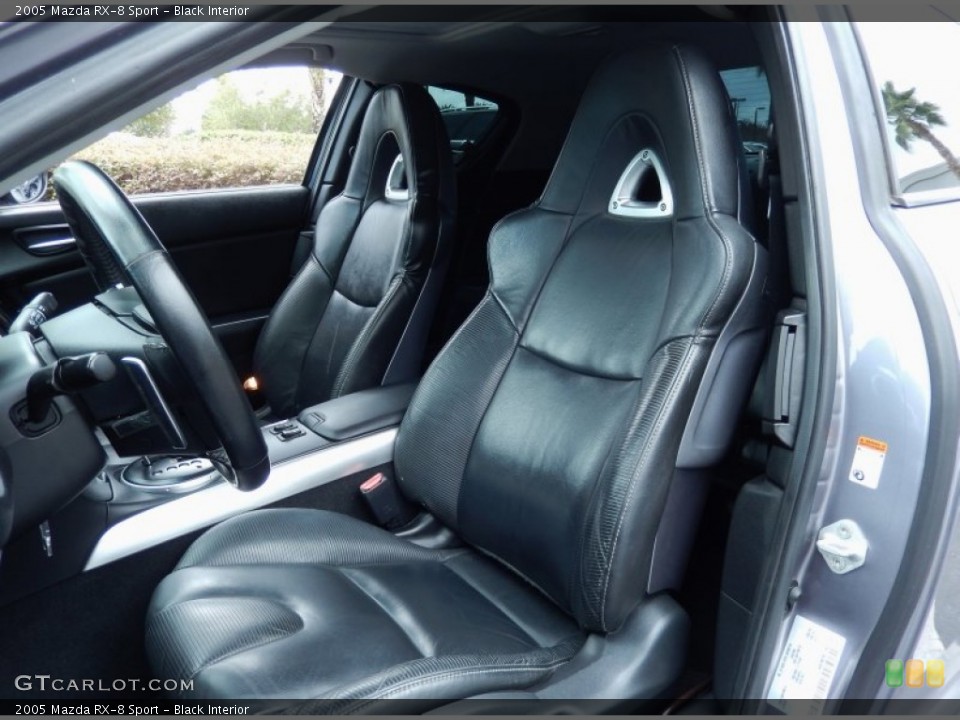 Black Interior Front Seat for the 2005 Mazda RX-8 Sport #87640883