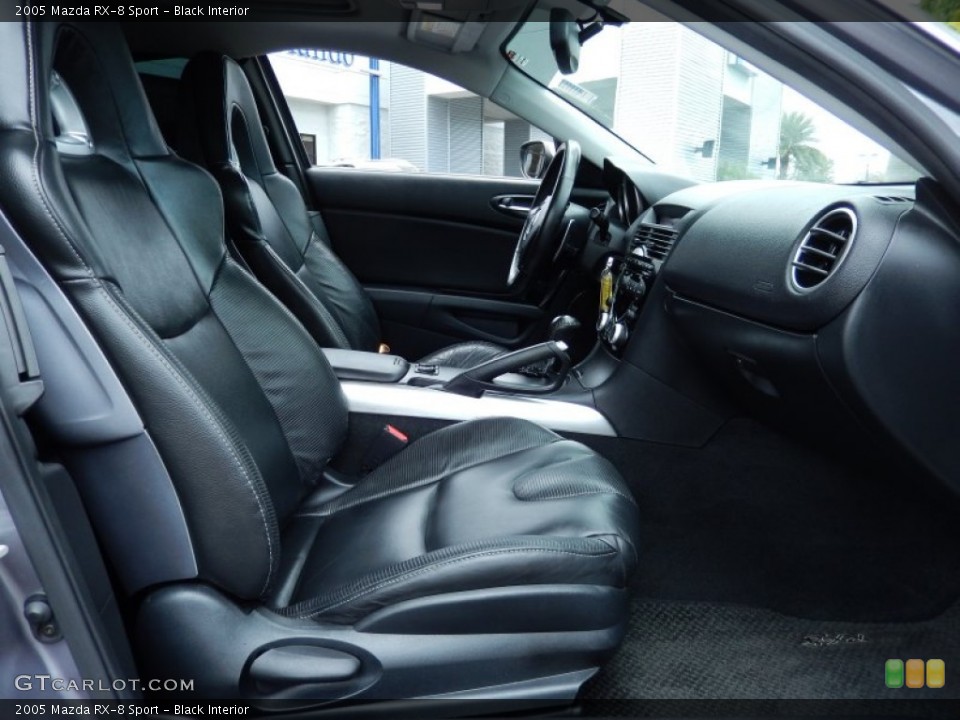 Black Interior Front Seat for the 2005 Mazda RX-8 Sport #87640960