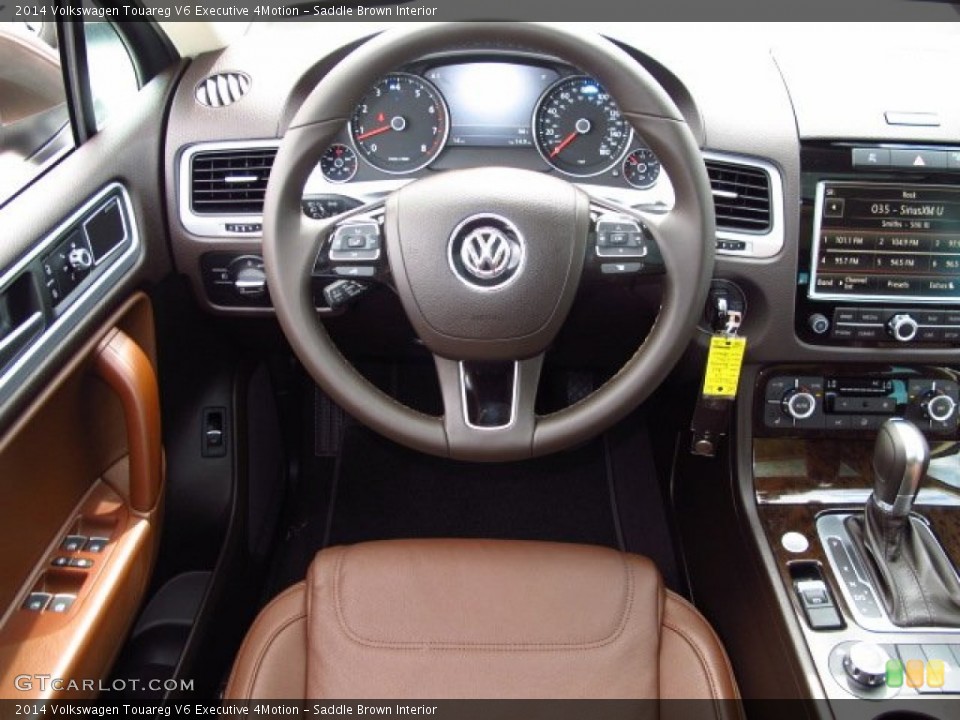 Saddle Brown Interior Steering Wheel for the 2014 Volkswagen Touareg V6 Executive 4Motion #87641281