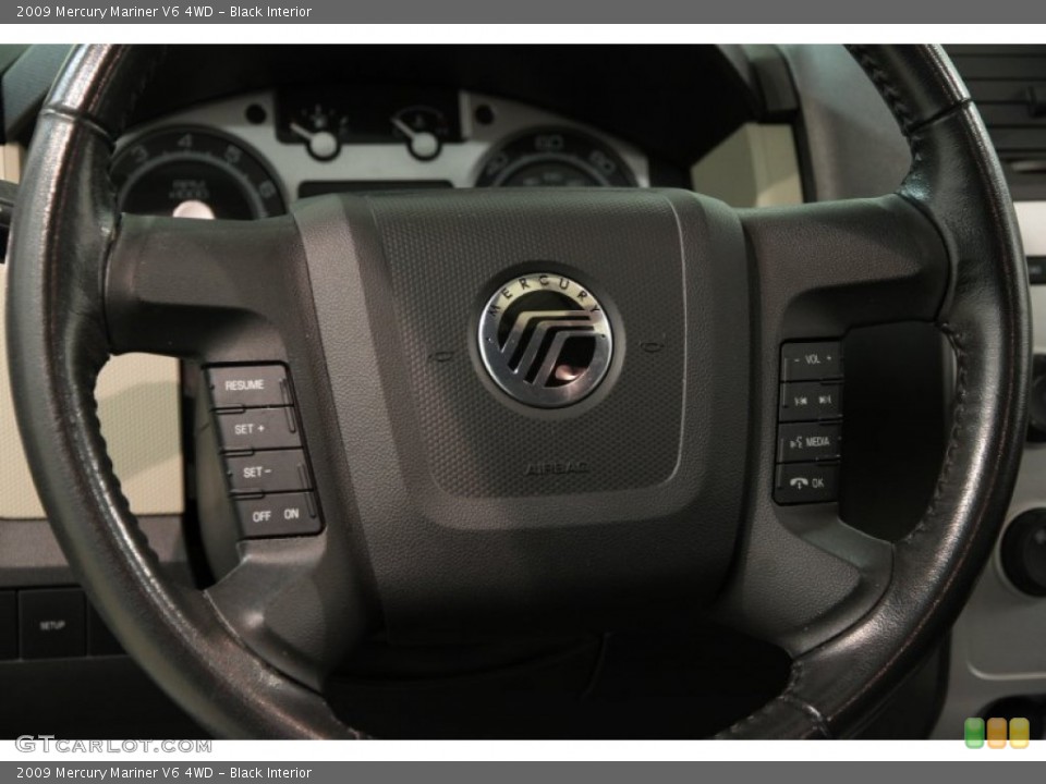 Black Interior Steering Wheel for the 2009 Mercury Mariner V6 4WD #87642940