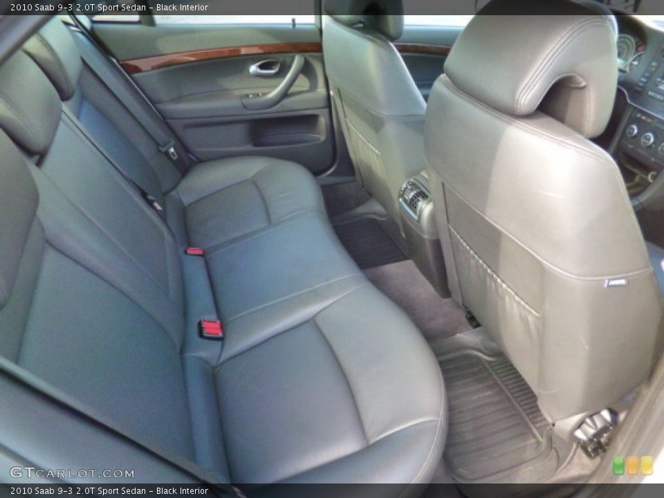 Black Interior Rear Seat for the 2010 Saab 9-3 2.0T Sport Sedan #87644284
