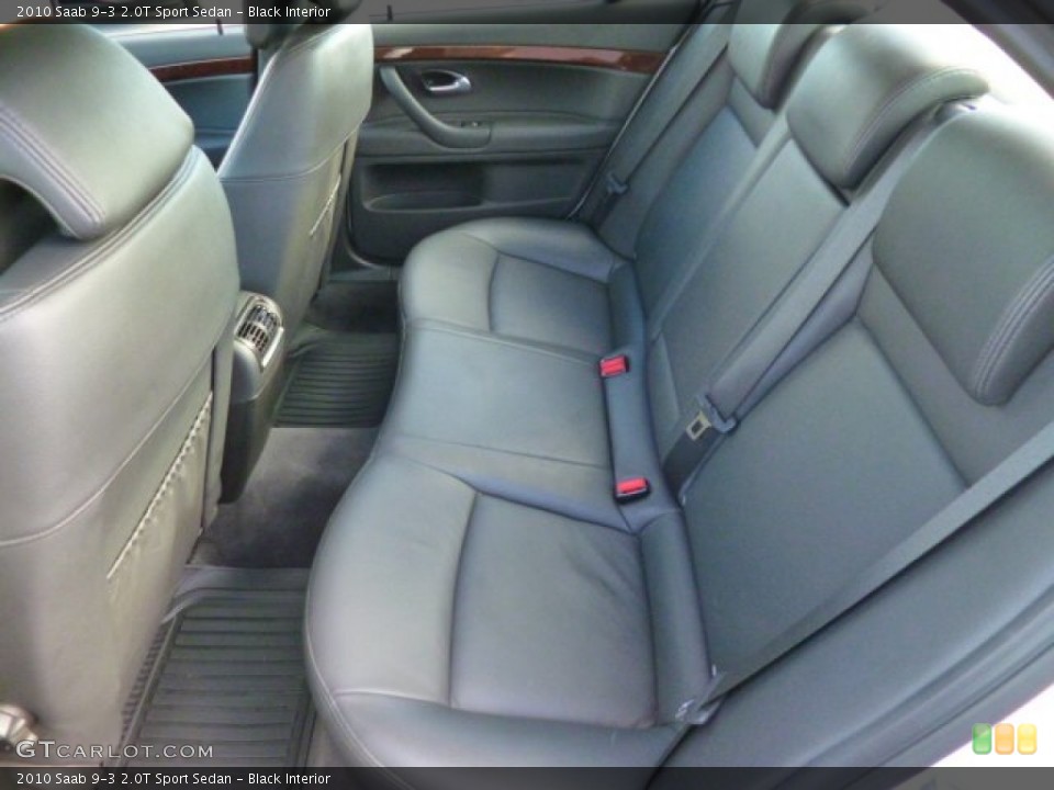 Black Interior Rear Seat for the 2010 Saab 9-3 2.0T Sport Sedan #87644305