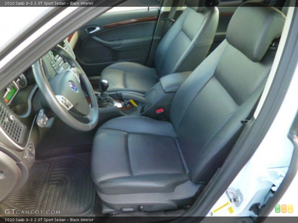 Black Interior Front Seat for the 2010 Saab 9-3 2.0T Sport Sedan #87644347