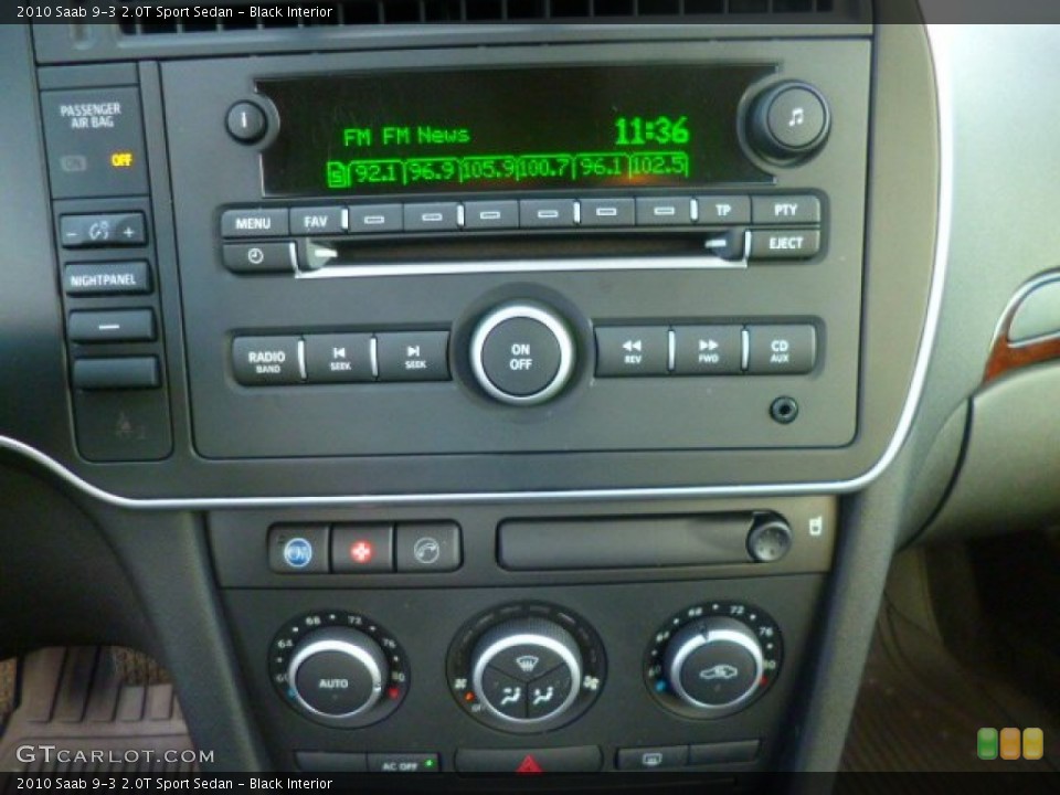 Black Interior Controls for the 2010 Saab 9-3 2.0T Sport Sedan #87644425