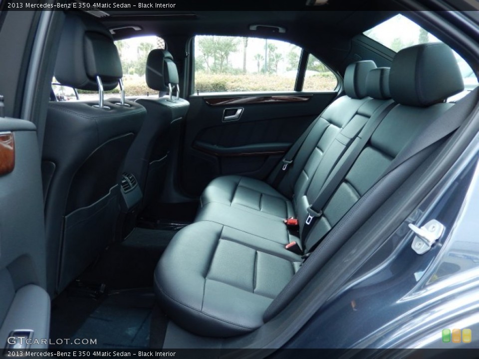 Black Interior Rear Seat for the 2013 Mercedes-Benz E 350 4Matic Sedan #87646189