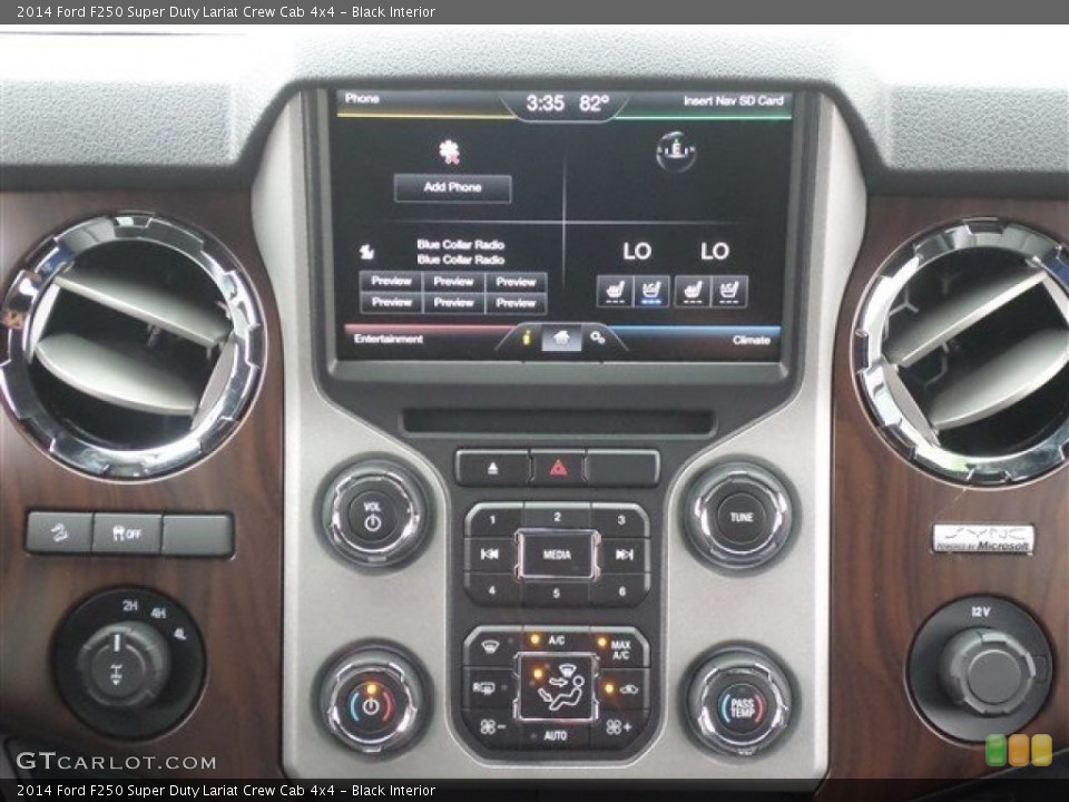 Black Interior Controls for the 2014 Ford F250 Super Duty Lariat Crew Cab 4x4 #87647422
