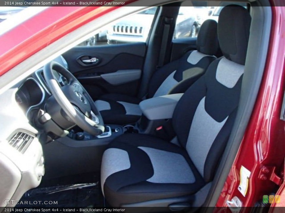Iceland - Black/Iceland Gray Interior Front Seat for the 2014 Jeep Cherokee Sport 4x4 #87651025