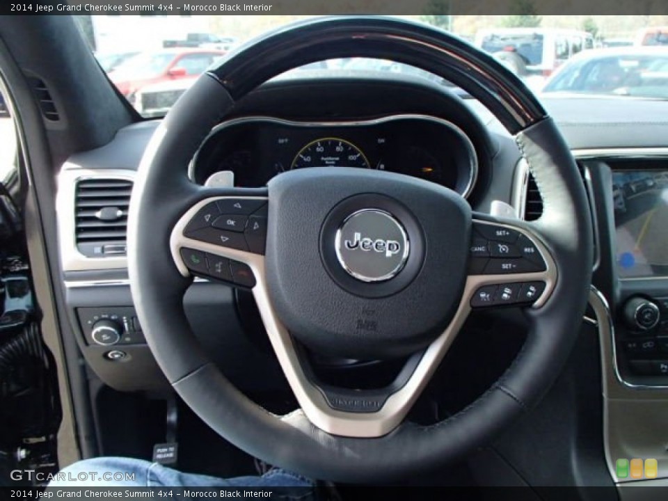 Morocco Black Interior Steering Wheel for the 2014 Jeep Grand Cherokee Summit 4x4 #87652168