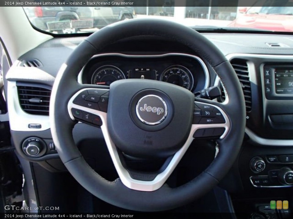 Iceland - Black/Iceland Gray Interior Steering Wheel for the 2014 Jeep Cherokee Latitude 4x4 #87654379