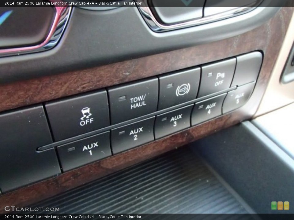 Black/Cattle Tan Interior Controls for the 2014 Ram 2500 Laramie Longhorn Crew Cab 4x4 #87656698