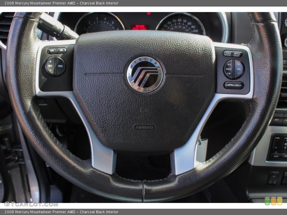 Charcoal Black Interior Steering Wheel for the 2008 Mercury Mountaineer Premier AWD #87662815