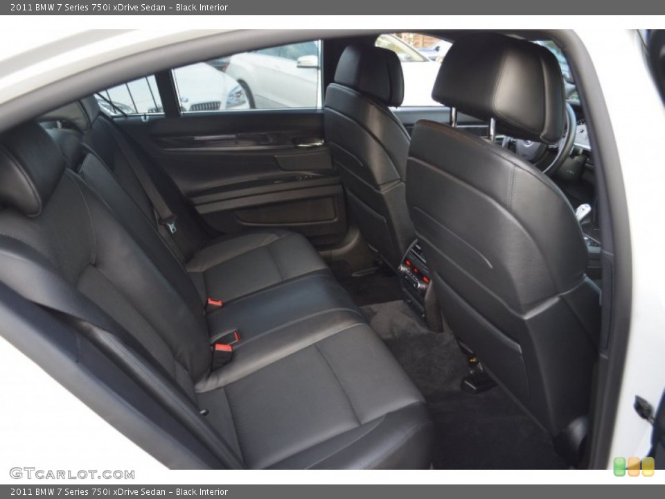 Black Interior Rear Seat for the 2011 BMW 7 Series 750i xDrive Sedan #87663304