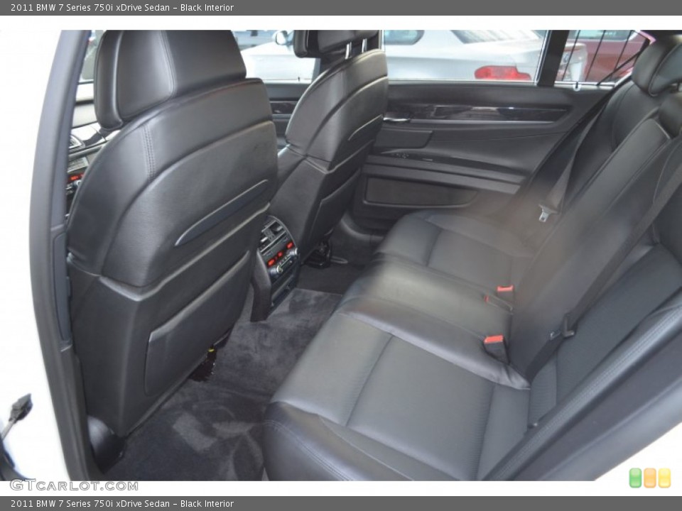 Black Interior Rear Seat for the 2011 BMW 7 Series 750i xDrive Sedan #87663307