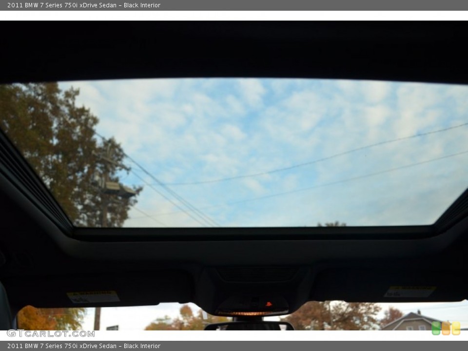 Black Interior Sunroof for the 2011 BMW 7 Series 750i xDrive Sedan #87663358
