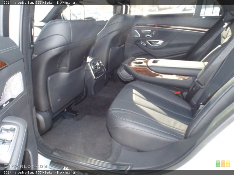 Black Interior Rear Seat for the 2014 Mercedes-Benz S 550 Sedan #87671744