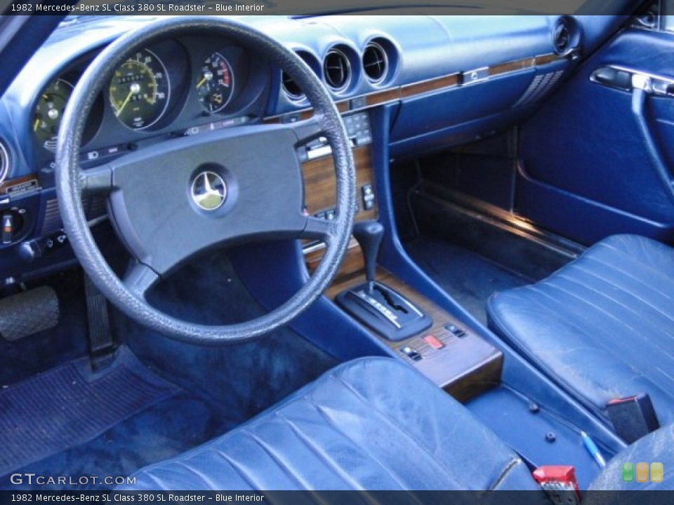 Blue Interior Photo for the 1982 Mercedes-Benz SL Class 380 SL Roadster #87678746