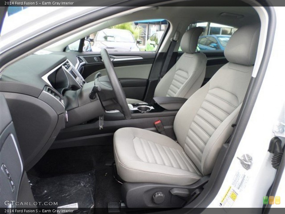 Earth Gray Interior Front Seat for the 2014 Ford Fusion S #87680334