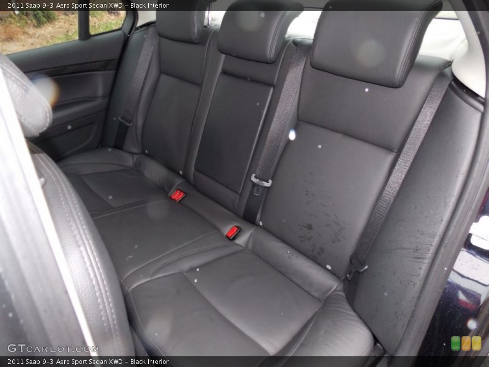 Black Interior Rear Seat for the 2011 Saab 9-3 Aero Sport Sedan XWD #87682471