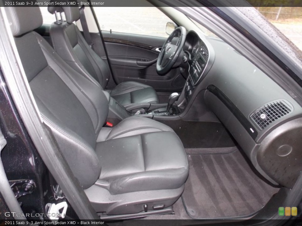Black Interior Front Seat for the 2011 Saab 9-3 Aero Sport Sedan XWD #87682566
