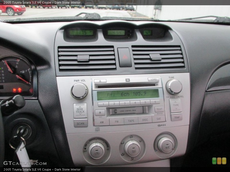 Dark Stone Interior Controls for the 2005 Toyota Solara SLE V6 Coupe #87683710