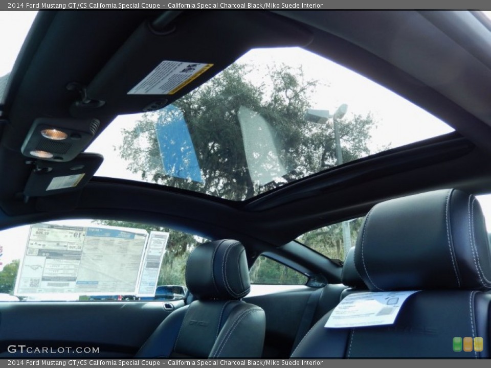California Special Charcoal Black/Miko Suede Interior Sunroof for the 2014 Ford Mustang GT/CS California Special Coupe #87683900
