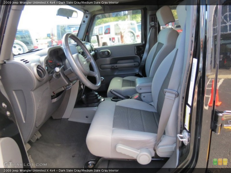 Dark Slate Gray/Medium Slate Gray Interior Photo for the 2009 Jeep Wrangler Unlimited X 4x4 #87686121