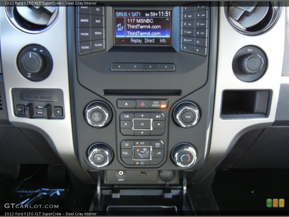 Steel Gray Interior Controls for the 2013 Ford F150 XLT SuperCrew #87688157