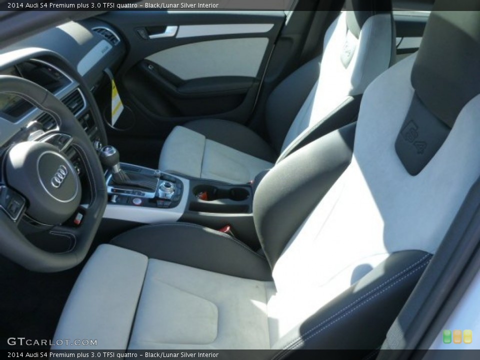 Black/Lunar Silver Interior Front Seat for the 2014 Audi S4 Premium plus 3.0 TFSI quattro #87689762