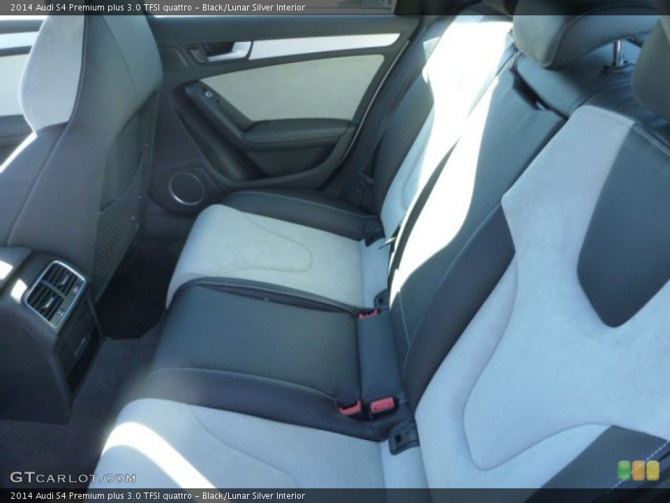 Black/Lunar Silver Interior Rear Seat for the 2014 Audi S4 Premium plus 3.0 TFSI quattro #87689783
