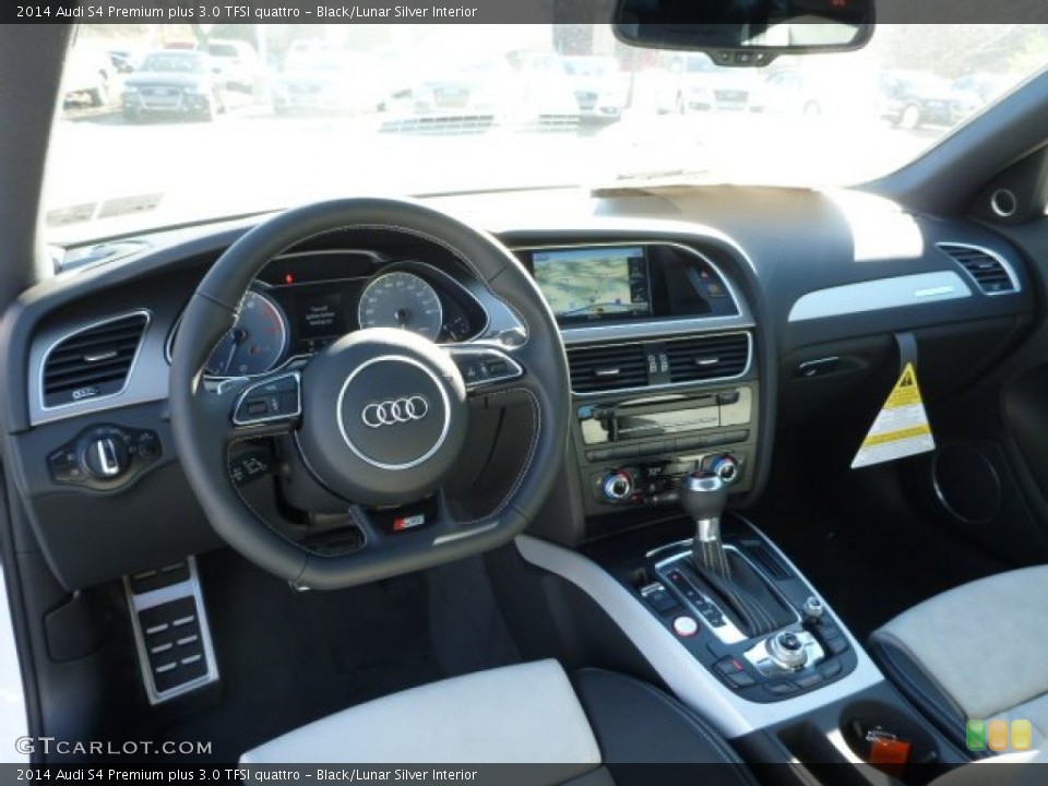 Black/Lunar Silver 2014 Audi S4 Interiors